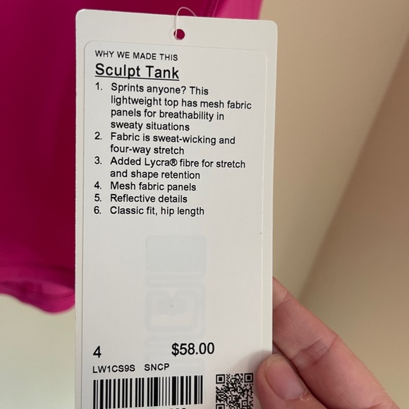 Lululemon sculpt tank size 4 NWT - Picture 2 of 4